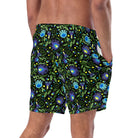 Gdańsk Blues Wycinanki Recycled Swim Trunk over black - The Global Wanderer