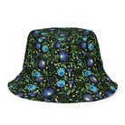 Gdańsk Blues Wycinanki Reversible Bucket Hat over black - The Global Wanderer