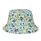 Gdańsk Blues Wycinanki Reversible Bucket Hat over white - The Global Wanderer