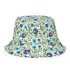 Gdańsk Blues Wycinanki Reversible Bucket Hat over white - The Global Wanderer