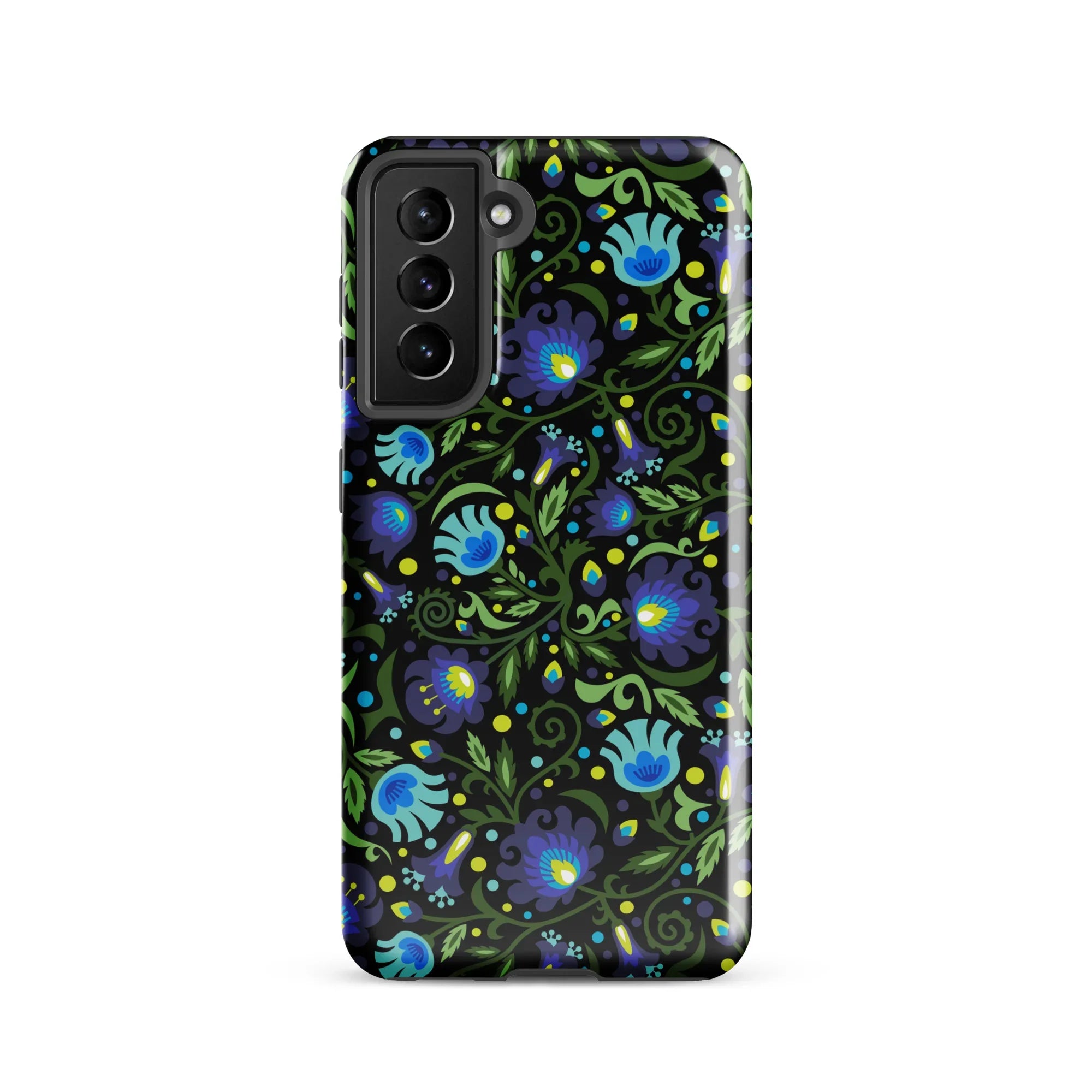 Gdańsk Blues Wycinanki Samsung Case over black - The Global Wanderer