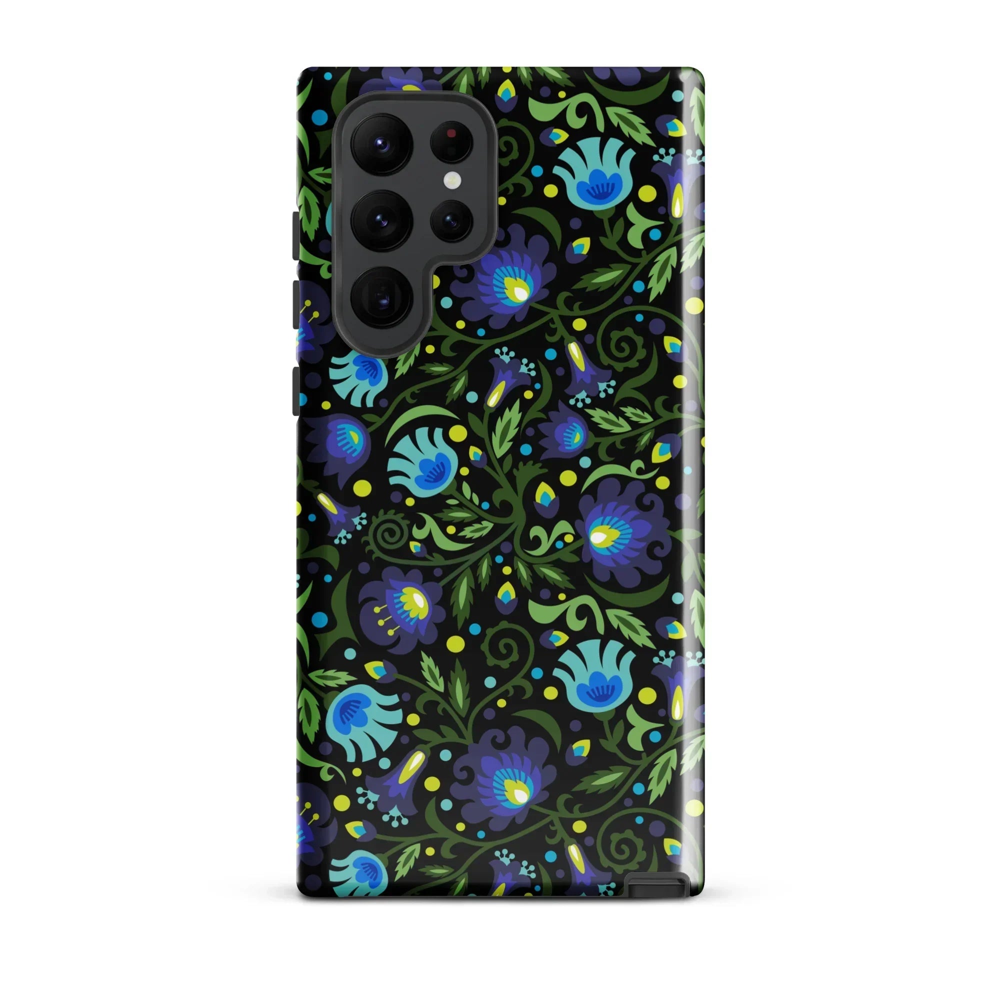 Gdańsk Blues Wycinanki Samsung Case over black - The Global Wanderer