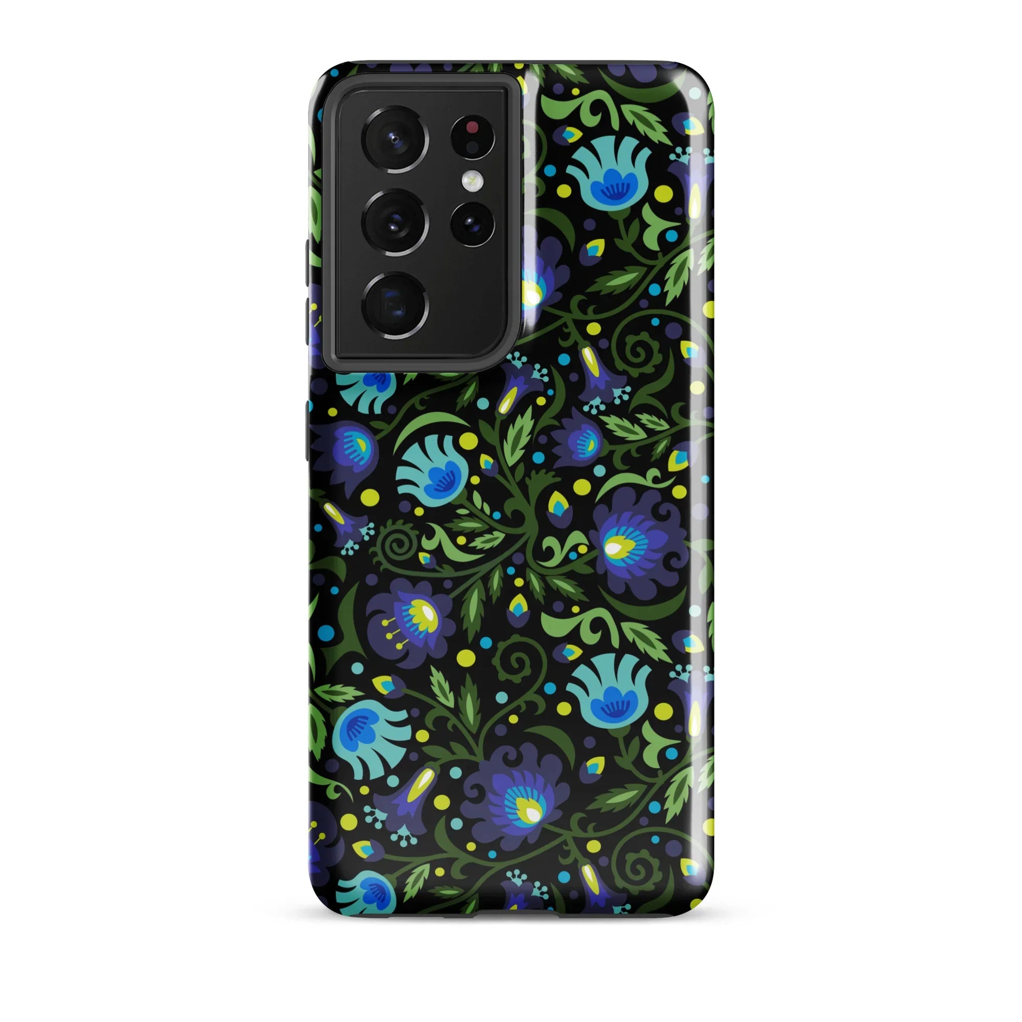 Gdańsk Blues Wycinanki Samsung Case over black - The Global Wanderer