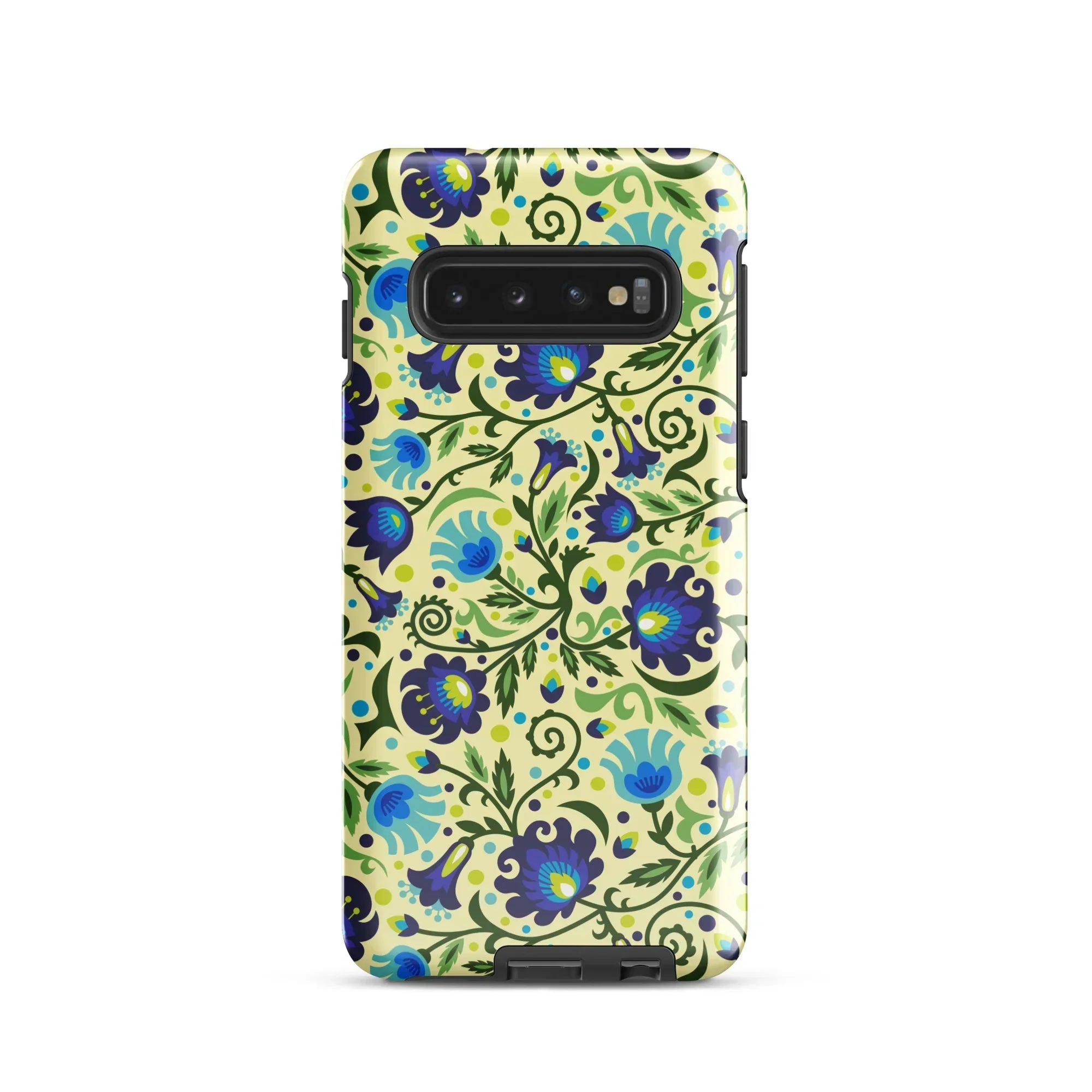 Gdańsk Blues Wycinanki Samsung Case over yellow - The Global Wanderer