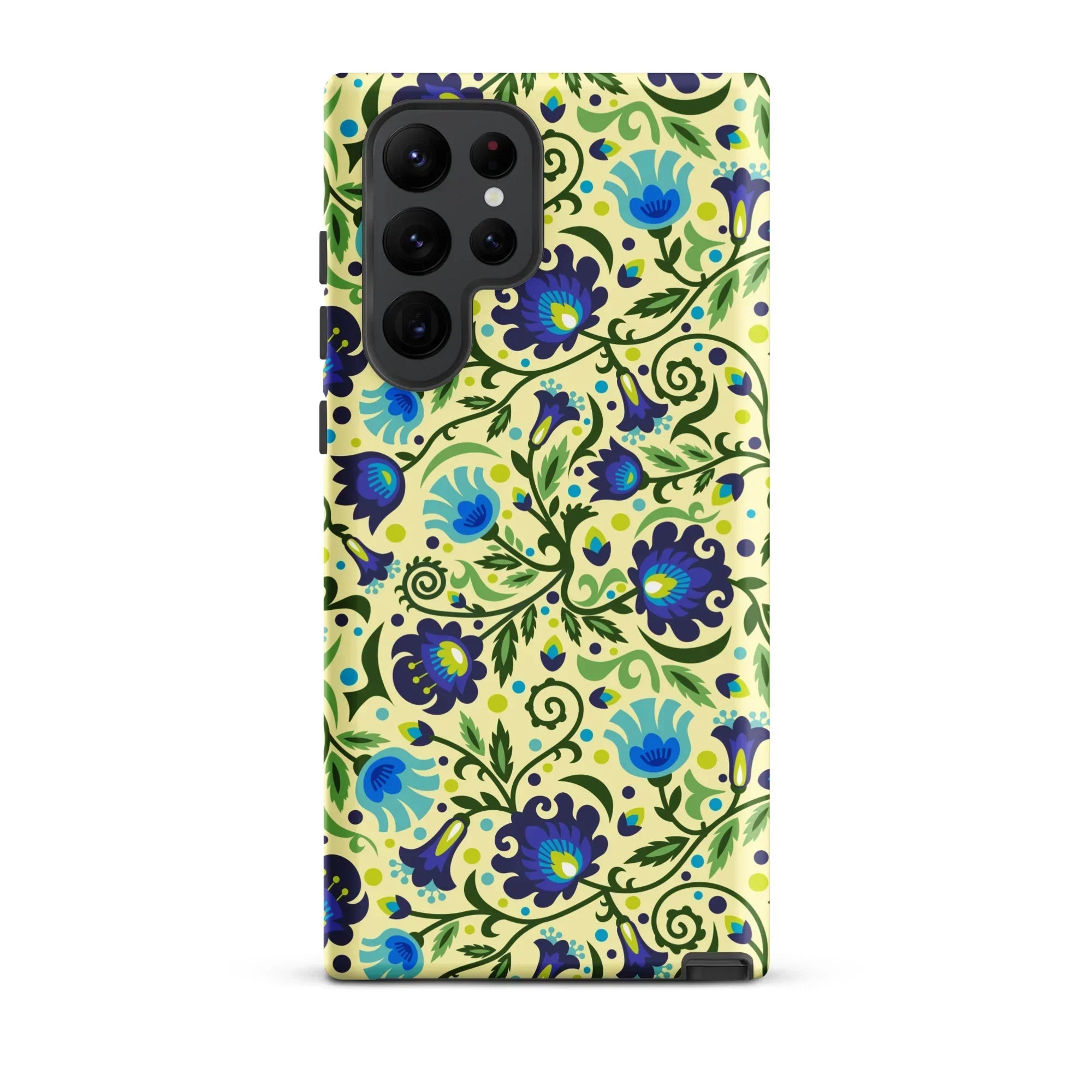 Gdańsk Blues Wycinanki Samsung Case over yellow - The Global Wanderer