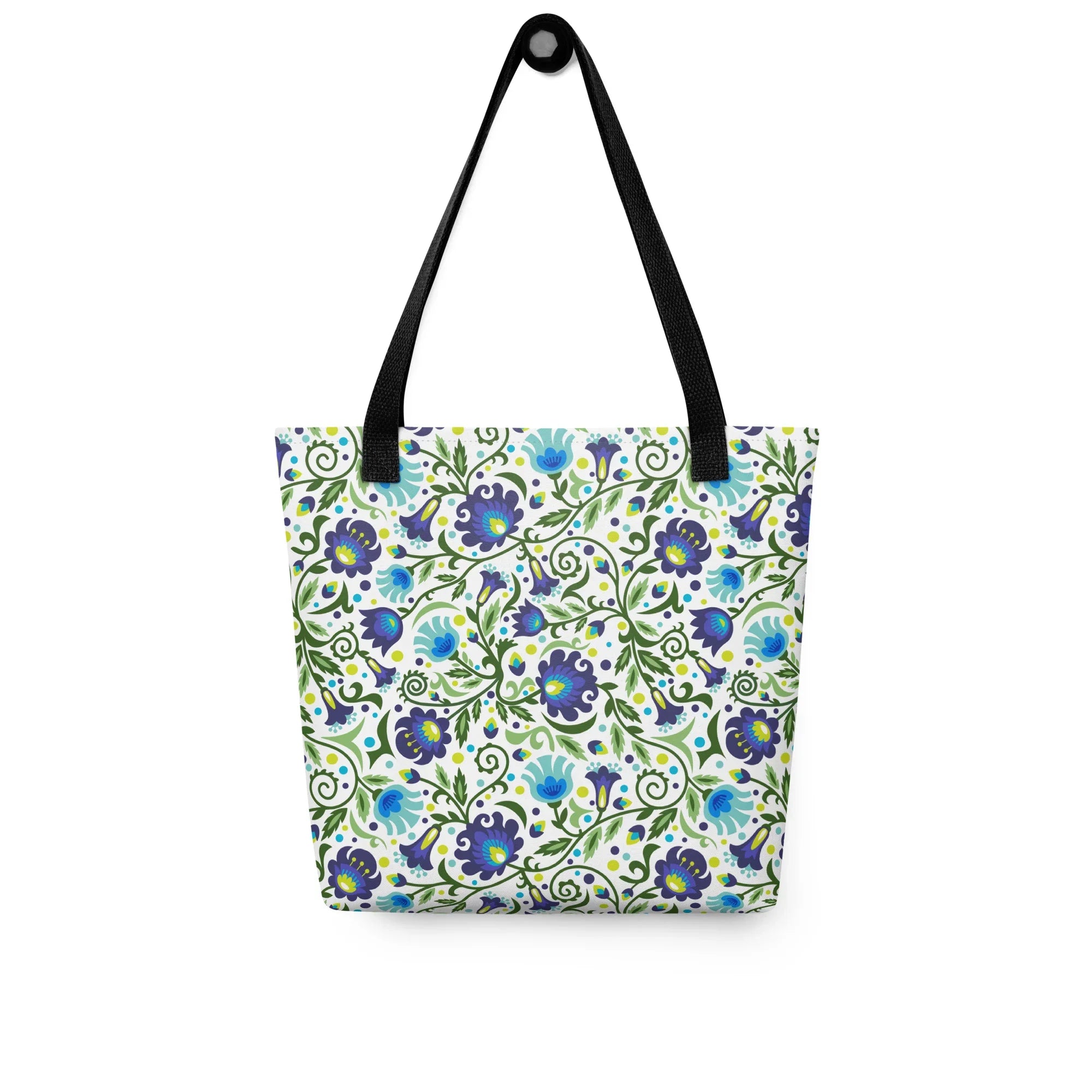 Gdańsk Blues Wycinanki Tote Bag over white - The Global Wanderer