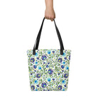 Gdańsk Blues Wycinanki Tote Bag over white - The Global Wanderer