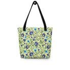 Gdańsk Blues Wycinanki Tote Bag over yellow - The Global Wanderer