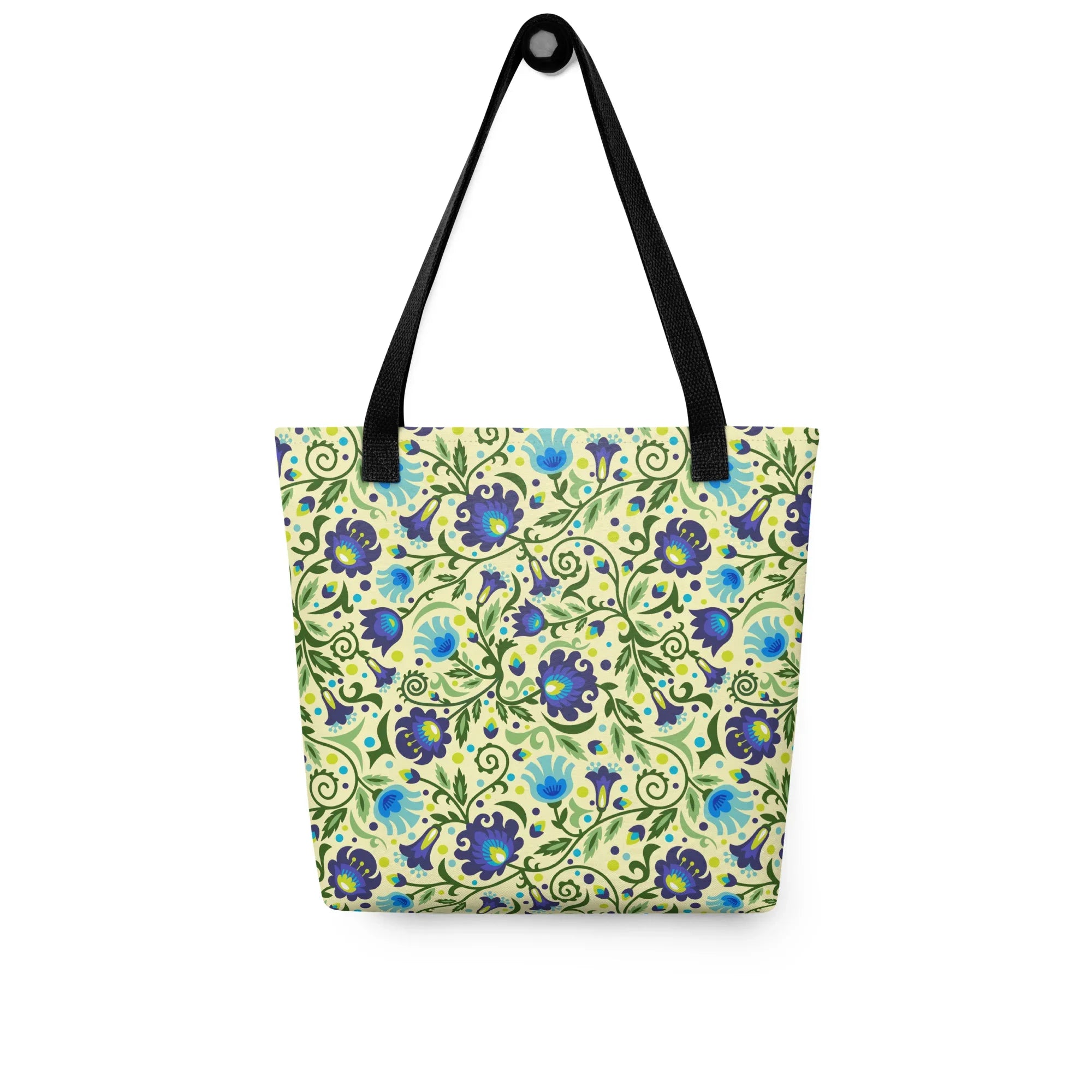 Gdańsk Blues Wycinanki Tote Bag over yellow - The Global Wanderer
