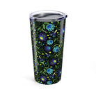 Gdańsk Blues Wycinanki Tumbler over black - The Global Wanderer