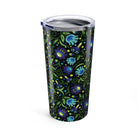 Gdańsk Blues Wycinanki Tumbler over black - The Global Wanderer
