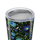Gdańsk Blues Wycinanki Tumbler over black - The Global Wanderer