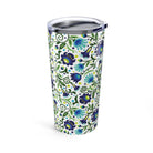 Gdańsk Blues Wycinanki Tumbler over white - The Global Wanderer