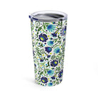 Gdańsk Blues Wycinanki Tumbler over white - The Global Wanderer