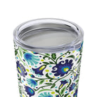 Gdańsk Blues Wycinanki Tumbler over white - The Global Wanderer