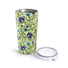 Gdańsk Blues Wycinanki Tumbler over yellow - The Global Wanderer