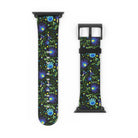 Gdańsk Blues Wycinanki Watch Band over black - The Global Wanderer