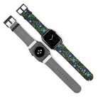 Gdańsk Blues Wycinanki Watch Band over black - The Global Wanderer