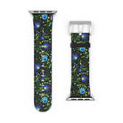 Gdańsk Blues Wycinanki Watch Band over black - The Global Wanderer