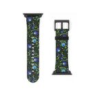 Gdańsk Blues Wycinanki Watch Band over black - The Global Wanderer
