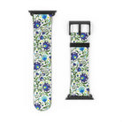 Gdańsk Blues Wycinanki Watch Band over white - The Global Wanderer