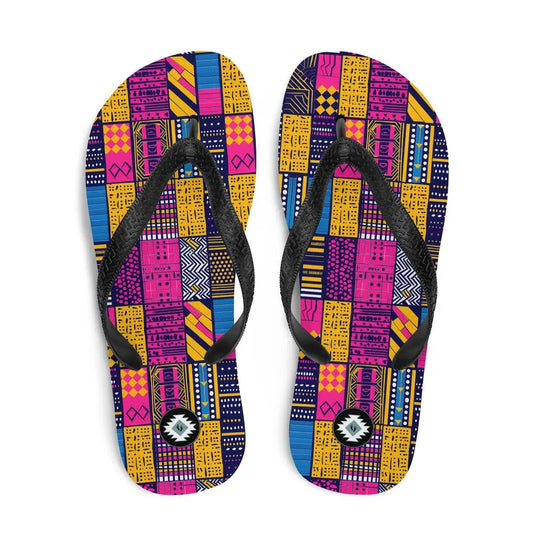 Ghanaian Kente Cloth Flip Flops - The Global Wanderer