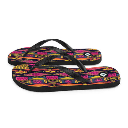 Ghanaian Kente Cloth Flip Flops - The Global Wanderer