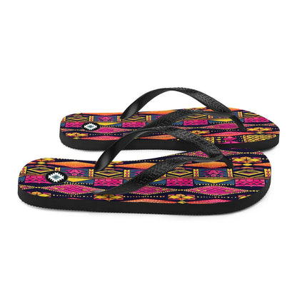 Ghanaian Kente Cloth Flip Flops - The Global Wanderer