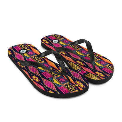 Ghanaian Kente Cloth Flip Flops - The Global Wanderer