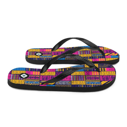 Ghanaian Kente Cloth Flip Flops - The Global Wanderer