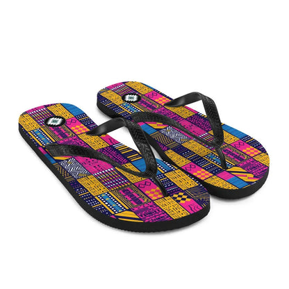 Ghanaian Kente Cloth Flip Flops - The Global Wanderer