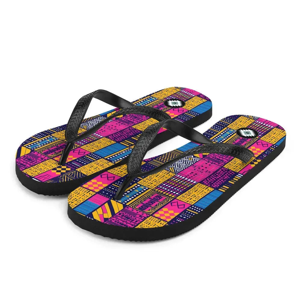 Ghanaian Kente Cloth Flip Flops - The Global Wanderer