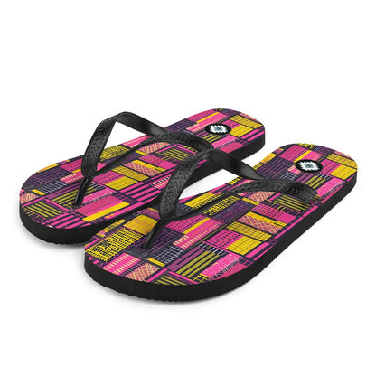 Ghanaian Kente Cloth Flip Flops - The Global Wanderer