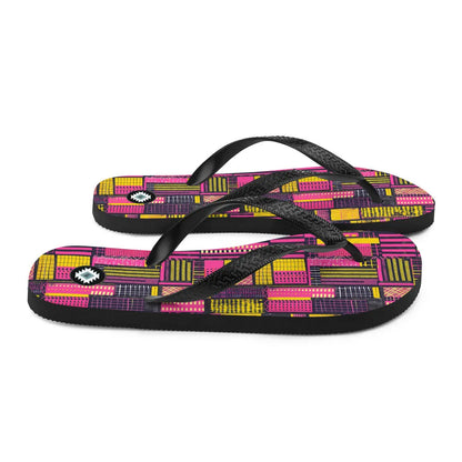 Ghanaian Kente Cloth Flip Flops - The Global Wanderer