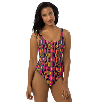 Ghanaian Kente Cloth One-Piece Swimsuit - The Global Wanderer