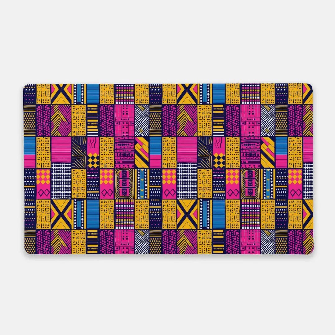 Ghanaian Kente Cloth Print Desk Mat - The Global Wanderer