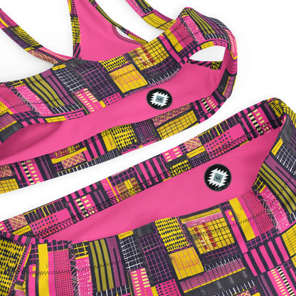 Ghanaian Kente Cloth Recycled High-Waisted Bikini - The Global Wanderer