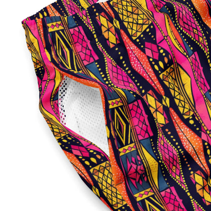 Ghanaian Kente Cloth Recycled Men's Swim Trunks - The Global Wanderer