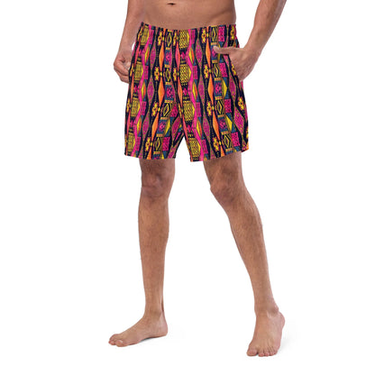 Ghanaian Kente Cloth Recycled Men's Swim Trunks - The Global Wanderer