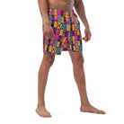 Ghanaian Kente Cloth Recycled Men's Swim Trunks - The Global Wanderer