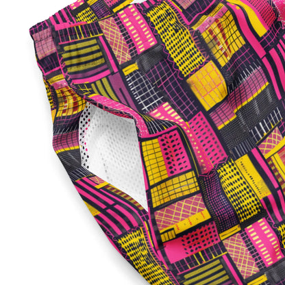 Ghanaian Kente Cloth Recycled Men's Swim Trunks - The Global Wanderer