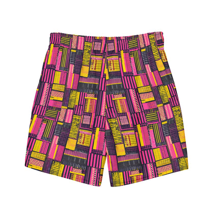 Ghanaian Kente Cloth Recycled Men's Swim Trunks - The Global Wanderer