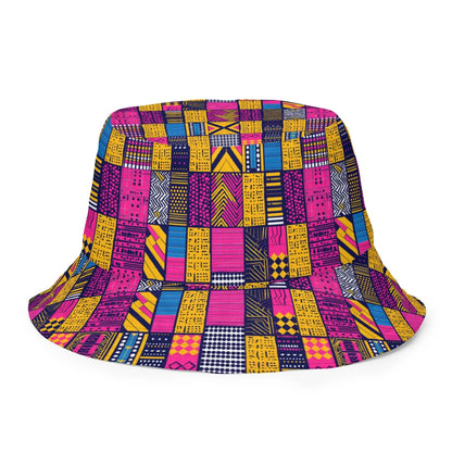 Ghanaian Kente Cloth Reversible Bucket Hat - The Global Wanderer