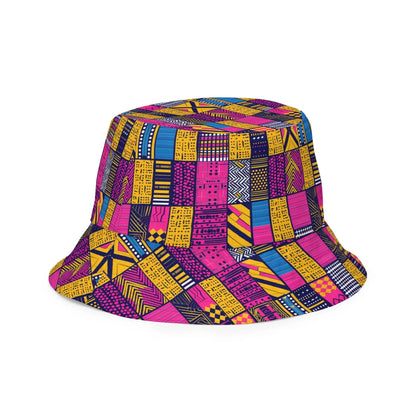 Ghanaian Kente Cloth Reversible Bucket Hat - The Global Wanderer