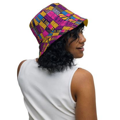 Ghanaian Kente Cloth Reversible Bucket Hat - The Global Wanderer