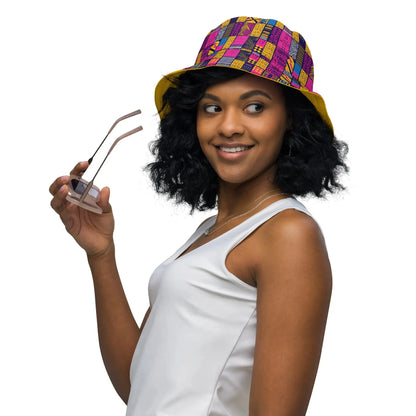 Ghanaian Kente Cloth Reversible Bucket Hat - The Global Wanderer