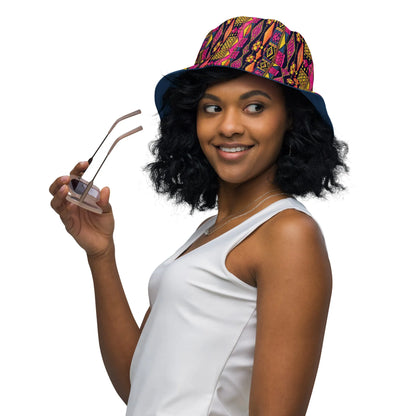 Ghanaian Kente Cloth Reversible Bucket Hat - The Global Wanderer