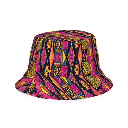 Ghanaian Kente Cloth Reversible Bucket Hat - The Global Wanderer