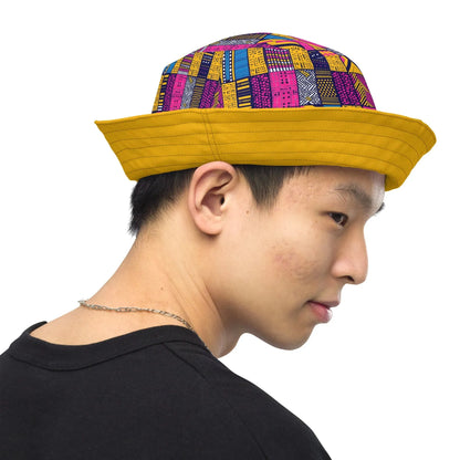 Ghanaian Kente Cloth Reversible Bucket Hat - The Global Wanderer