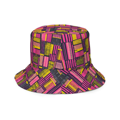 Ghanaian Kente Cloth Reversible Bucket Hat - The Global Wanderer